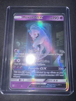 Pokemon Mewtwo GX 78/73 Shining Legends Full Art Shiny Holo Rare Basic Card - Image 1