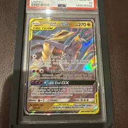 Pokemon TCG Sun & Moon Tag Garchomp & Giratina GX #146 2019 Unified Minds PSA 10 - Image 3
