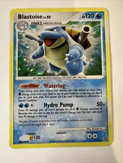Blastoise Holo Rare Secret Wonders 2/132 2007 Pokemon Card RETIRED - Image 2