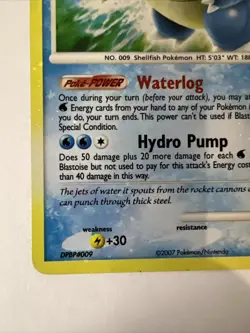 Blastoise Holo Rare Secret Wonders 2/132 2007 Pokemon Card RETIRED - Image 3