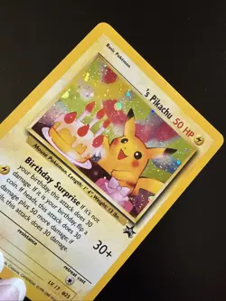 2000 Birthday Pikachu 24 Black Star WOTC Promo 24 Pokemon - Image 5