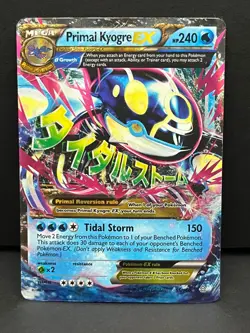 Primal Kyogre EX 55/160 Holo EX Rare Primal Clash Pokemon Damaged - Image 1
