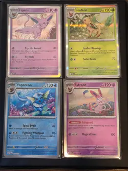 Leafeon 005/131 Vaporeon 022 Espeon 033 Sylveon 040 - Holo Prismatic Pokemon TCG - Image 1