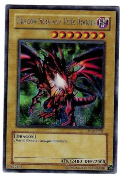 YUGIOH DRAGON NOIR AUX YEUX ROUGES POWER OF CHAOS JOEY PRISMATIC RARE PCJ-FR001 - Image 1