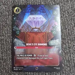 Disney Lorcana Devil's Eye Diamond *Enchanted* 218/204 EN - Image 1