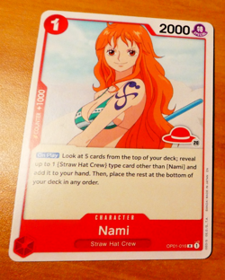 ONE PIECE ENGLISH CARD GAME CARTE LD01 PROMO N°20 NAMI OP01-016 EN NM - Image 1