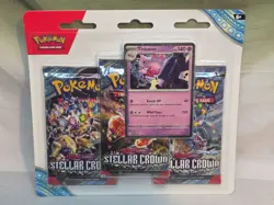 (3) Pokemon TCG Scarlet & Violet Stellar Crown Booster Packs Tinkaton Foil Card - Image 1