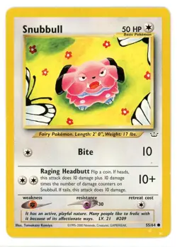 Snubbull 55/64 Neo Revelation Pokemon Card - Image 1