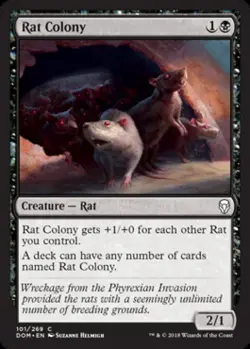 Rat Colony - Heavy Play MTG Dominaria - Image 1