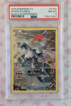 PSA 8 White Kyurem 2015 Black Star Promos XY81 Pokemon Card - Image 1