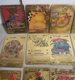 Pokemon Gold Foil Fan Art Card Lot Of 55 Charizard Pikachu Gyarados EX/GX/V NM - Image 3