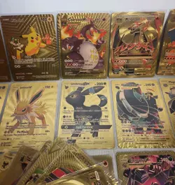 Pokemon Gold Foil Fan Art Card Lot Of 55 Charizard Pikachu Gyarados EX/GX/V NM - Image 4