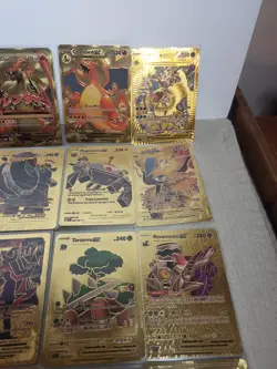 Pokemon Gold Foil Fan Art Card Lot Of 55 Charizard Pikachu Gyarados EX/GX/V NM - Image 5