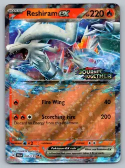 Pokemon TCG Miscellaneous Cards & Products Reshiram ex (Journey Together Stamped - Image 1