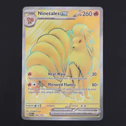 Pokemon TCG Card Ninetales ex 186/165 S&V 151 Ultra Rare Full Art - NM - Image 1