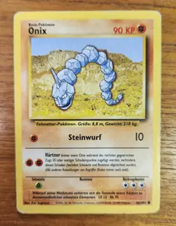 Unlimited German Onix Pokemon Card, Base Set 56/102 - Image 1