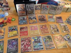 Pokemon Card Lot EX, V, HOLO, REVERSE, BASE SET BULK 100+ BULK MP to HP CARDS - Image 2
