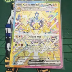 Pokemon TCG Galvantula EX Stellar Crown Holo Card 168/142 Sv07 - Image 3
