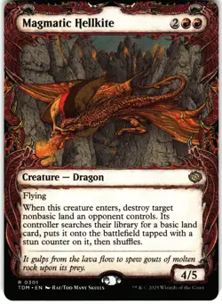 Tarkir: Dragonstorm #301 Magmatic Hellkite (Showcase) - Image 1