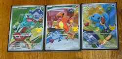 Pokemon First Partner Illustration Collection Series 1 Kanto Gen 1 Starters Set - Image 1