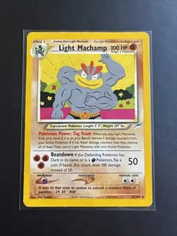 Pokemon TCG Neo Destiny Rare Light Machamp 25/105 MP - Image 1