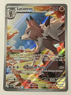 Lycanroc - 166/159 - SV09: Journey Together IR Full Art Holo Pokemon TCG NM - Image 2