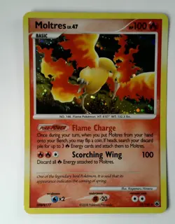 NM Excellent pokemon moltres 10 Majestic Dawn NM awesome Holo SEE VIDEO - Image 1
