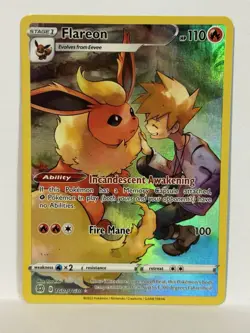 Pokemon TCG Flareon TG01/TG30 Full Art Ultra Rare Holo Brilliant Stars - Image 1