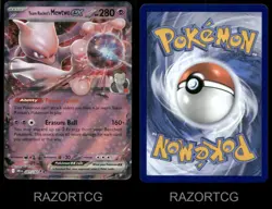 TEAM ROCKET'S MEWTWO EX 081/182 DOUBLE RARE DESTINED RIVALS POKEMON NM/M - Image 3