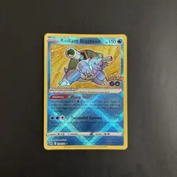 Radiant Blastoise Pokemon GO 018/078 Holo - NM - Image 1
