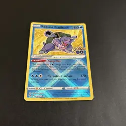 Radiant Blastoise Pokemon GO 018/078 Holo - NM - Image 2