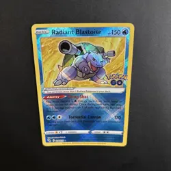Radiant Blastoise Pokemon GO 018/078 Holo - NM - Image 3