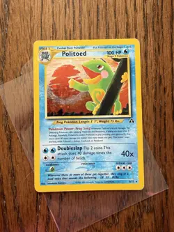 Pokemon Politoed 8/75 Neo Discovery Holo Rare 100 HP English 2001 - Image 1