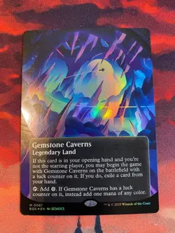 MTG Edge of Eternities Gemstone Caverns Borderless Foil - Image 1