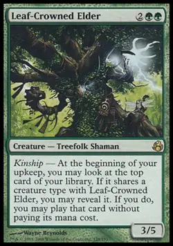 MTG English Leaf-Crowned Elder NM Normal Morningtide - Image 1