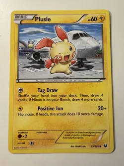 Plusle 39/108 & Minun 40/108 - Pokemon Dark Explorers Regular 2012 - Image 2