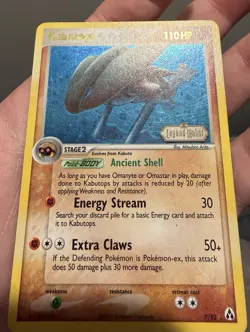 Pokemon TCG EX Legend Maker Kabutops 7/92 Reverse Holo STAMPED LP - Image 2