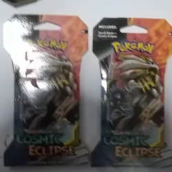 Pokemon TCG Sun & Moon Cosmic Eclipse Sleeved Booster Packs Lot of 5 Art Set - Image 5