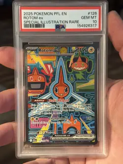 2025 POKEMON PFL EN-PHANTASMAL FLAMES SPECIAL ILLUSTRATION RARE ROTOM EX PSA 10 - Image 3