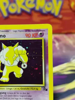Pokemon TCG Hypno Fossil Holo Unlimited HUGE SWIRL 8/62 LP Condition GERMAN - Image 4