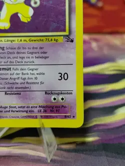 Pokemon TCG Hypno Fossil Holo Unlimited HUGE SWIRL 8/62 LP Condition GERMAN - Image 5