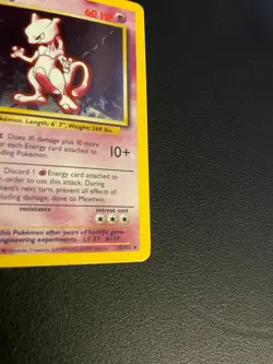 Mewtwo - 10/102 - Pokemon Base Set Unlimited Holo Rare Card WOTC LP - Image 5