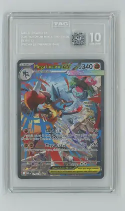 2025 Pokemon Mega Evolution Special Illustration Rare TAG 10 Mega Lucario Ex - Image 1