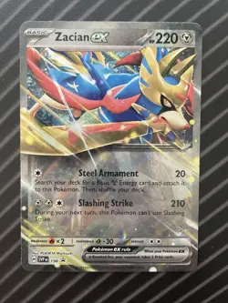 NM Zacian ex 198 Holo Promo Scarlet & Violet Promo Pokemon - Image 1