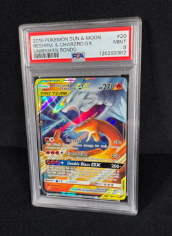 Pokemon 2019 Reshiram & Charizard GX 20/214 Unbroken Bonds Ultra Rare PSA 9 MINT - Image 3
