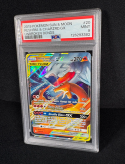 Pokemon 2019 Reshiram & Charizard GX 20/214 Unbroken Bonds Ultra Rare PSA 9 MINT - Image 4