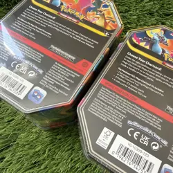 Pokemon TCG Mega Charizard X Y Tins Sealed Set of 2 Phantasmal Flames New - Image 3