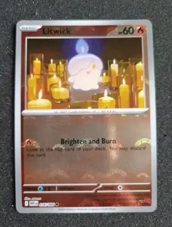 Litwick 016/086 Pokeball Holo White Flare Pokemon TCG NM - Image 1