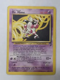 Pokemon Mr. Mime 27/130 2nd Edition Rare NON HOLO - Image 1
