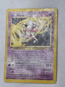 Pokemon Mr. Mime 27/130 2nd Edition Rare NON HOLO - Image 2